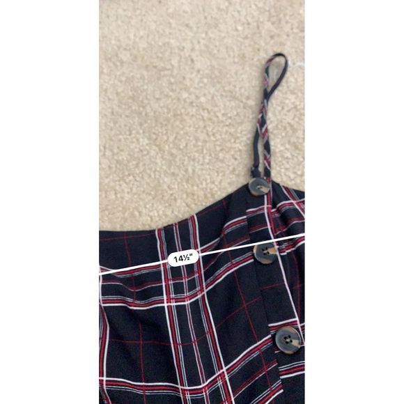 All in Favor red black plaid jumpsuit - Picture 3 of 5